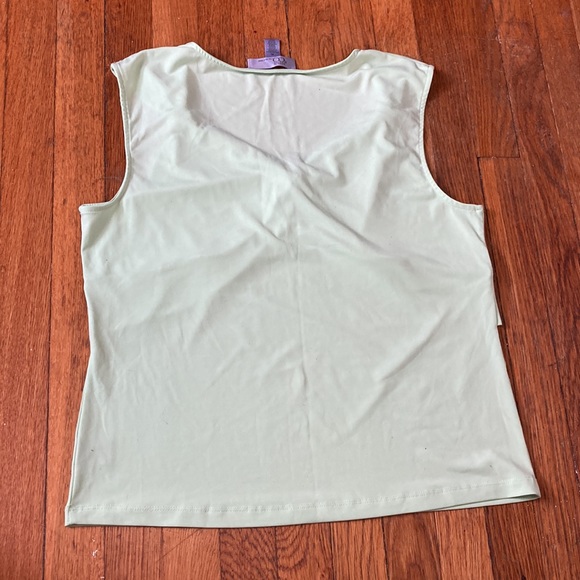 Nine & Co. by Nine West Green Sleeveless Blouse Size XL - Picture 2 of 3